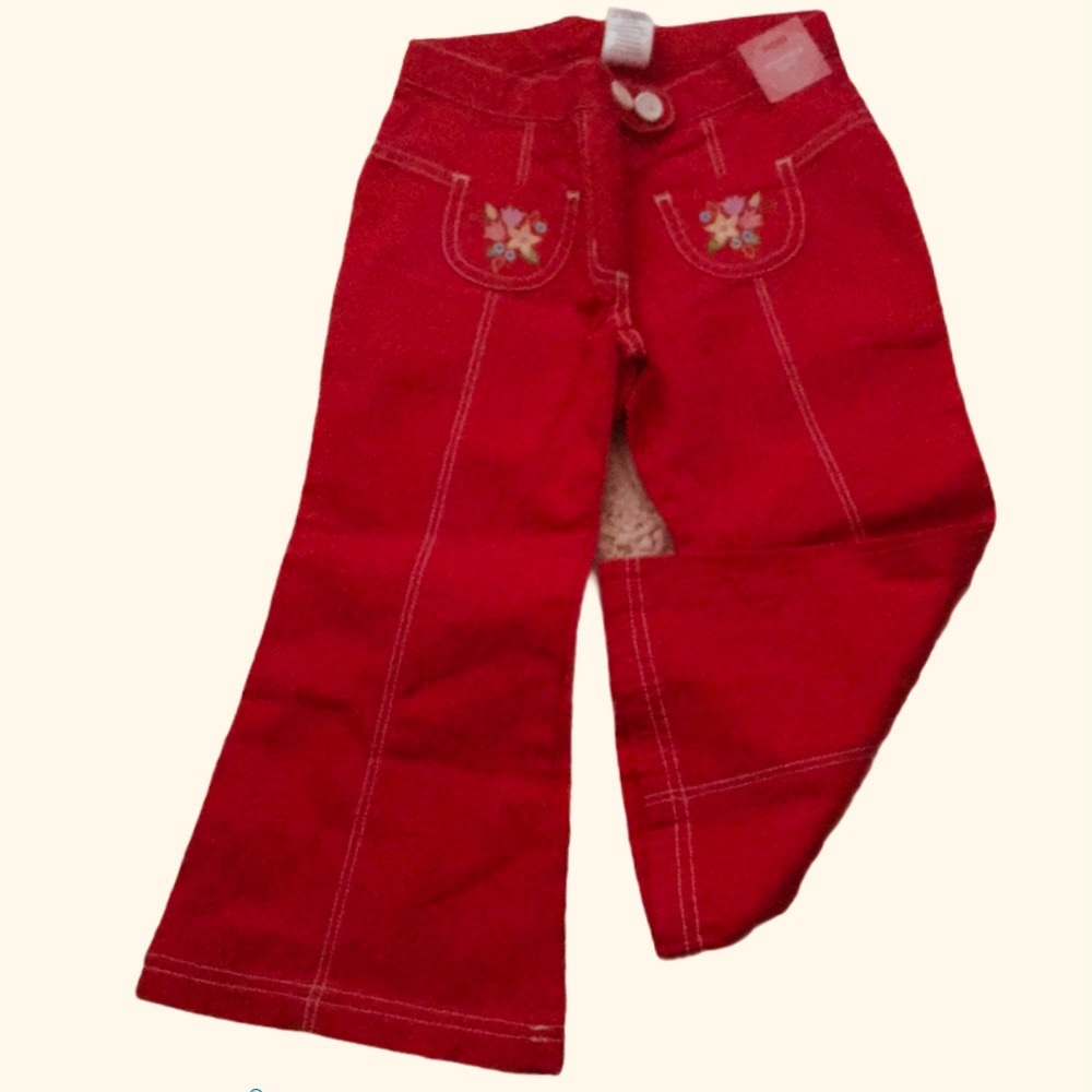 GYMBOREE Red Adjustable Waist Pants Size 3T NWT